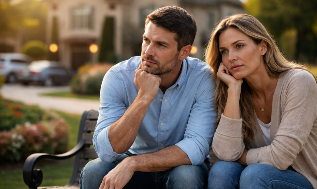Couple under stress in a high-achieving community seeking therapy in Southlake TX